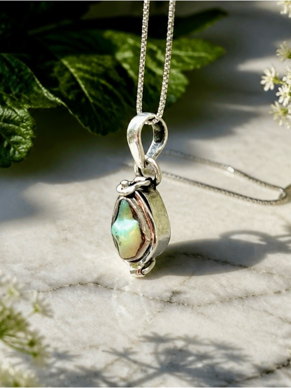 Opal Poison Pendant Necklace